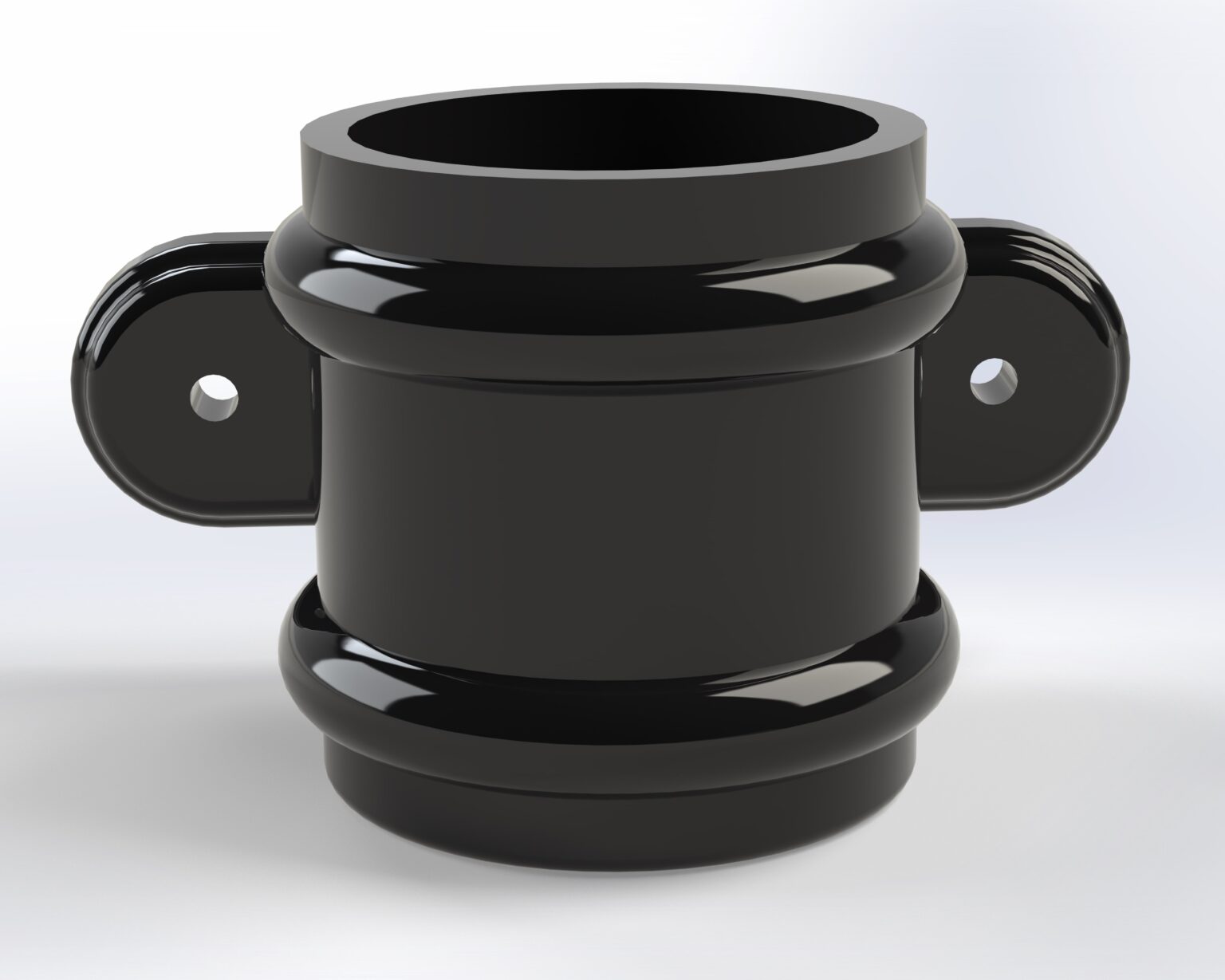 XL Aluminium Circular Downpipe Straight Through Clip - Yeoman Rainguard
