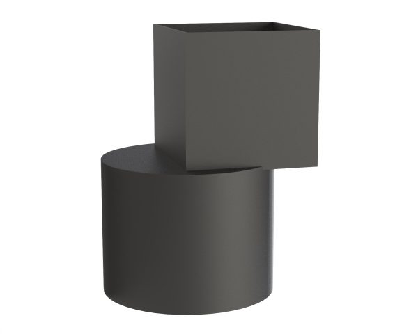 75x75 mm sq to round adaptor min