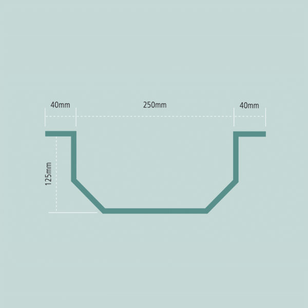 grp half round anti climb downpipe cover (type b)
