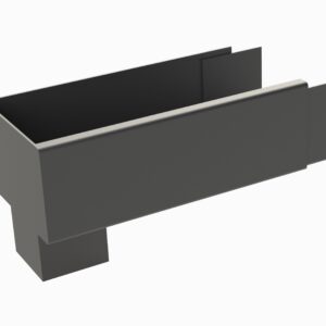 box gutter stop end outlet lh 75 x 75