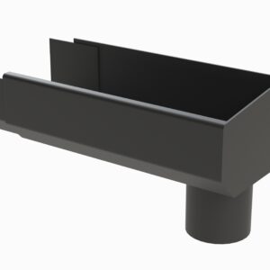 hex gutter rh stop end outlet 75dia