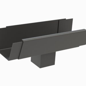 fabricated aluminium raked gutter outlet