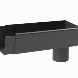 raked gutter stop end outlet 75 dia rh